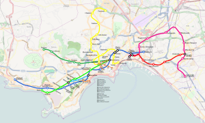 Metropolitana di Napoli - Mappa